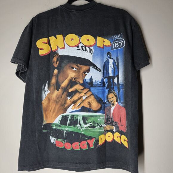 Snoop Doggy Dogg Rap Tee AOP Men's Large Modern Single Stitch Black Long Beach - Picture 5 of 6